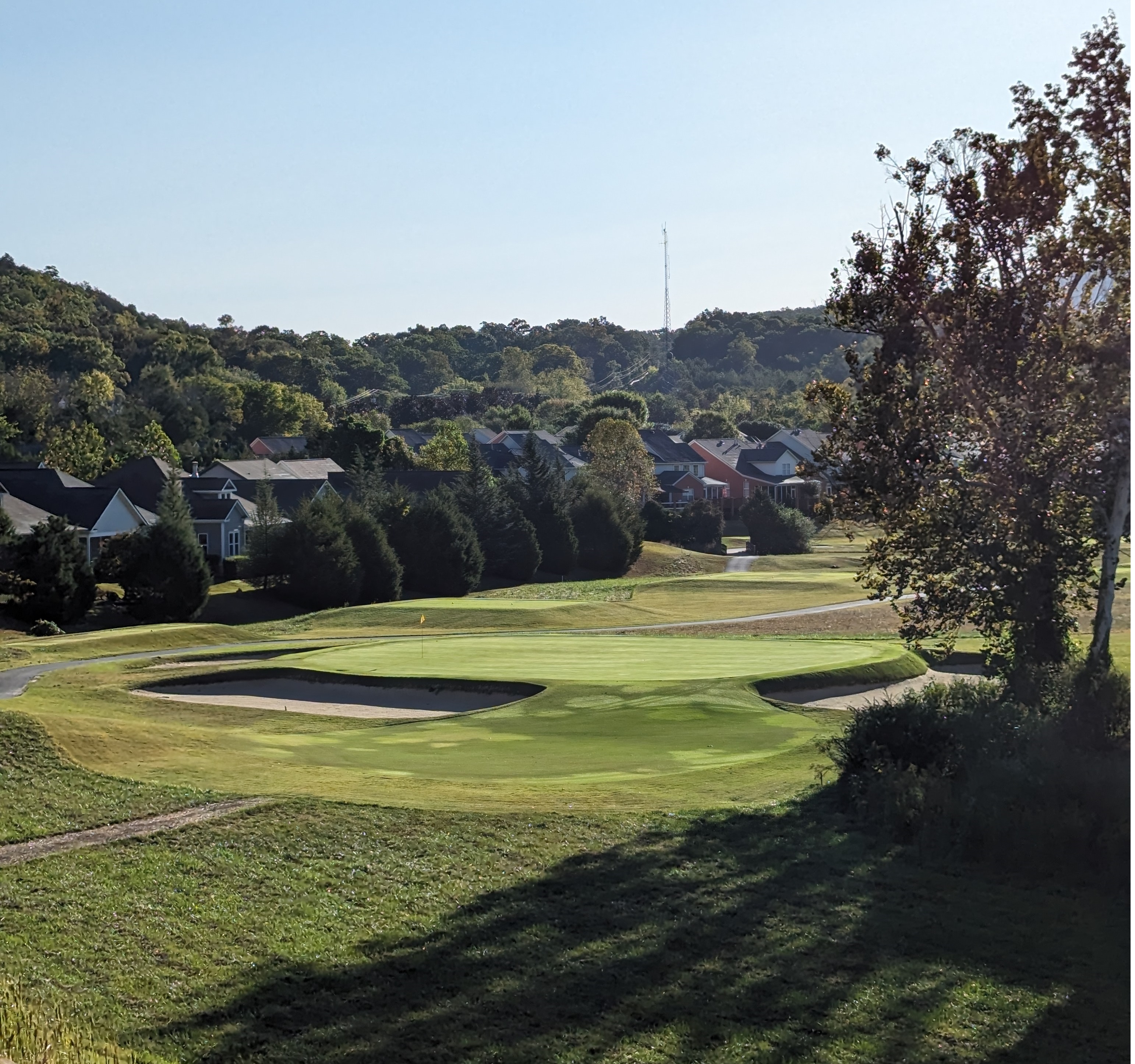 A photo of Black Creek Club's third hole from the tee.
