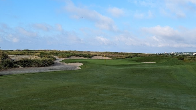 A photo of The Ocean Course at Kiawah Island from the tenth fairway.