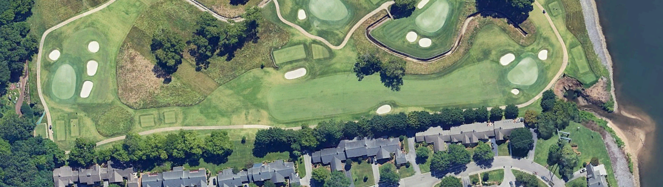 A overhead photo of Chattanooga Golf and Country Club at the sixth hole.