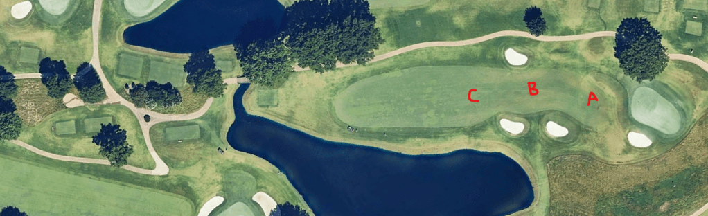 Overhead view of the seventeenth hole at Chattanooga G&CC