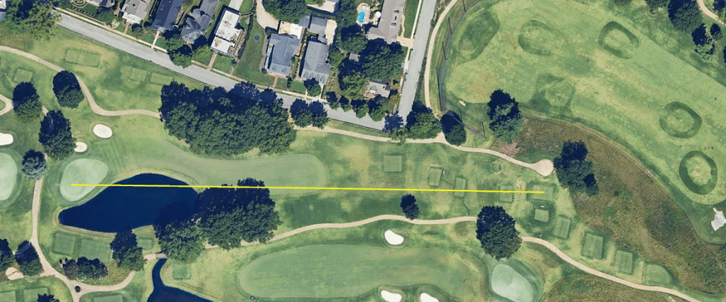 Overhead photo of the eleventh hole at Chattanooga G&CC