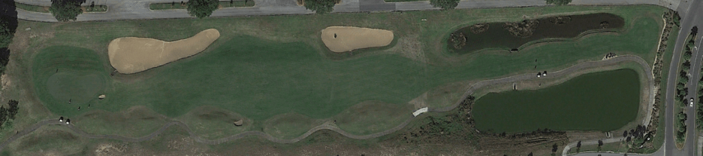 Overhead view of the ninth hole at ChampionsGate's International Course