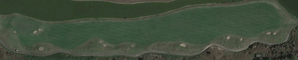Overhead view of the eighth hole at ChampionsGate's International Course