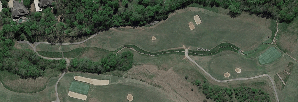 A picture of Black Creek Club at the twelfth hole from overhead.