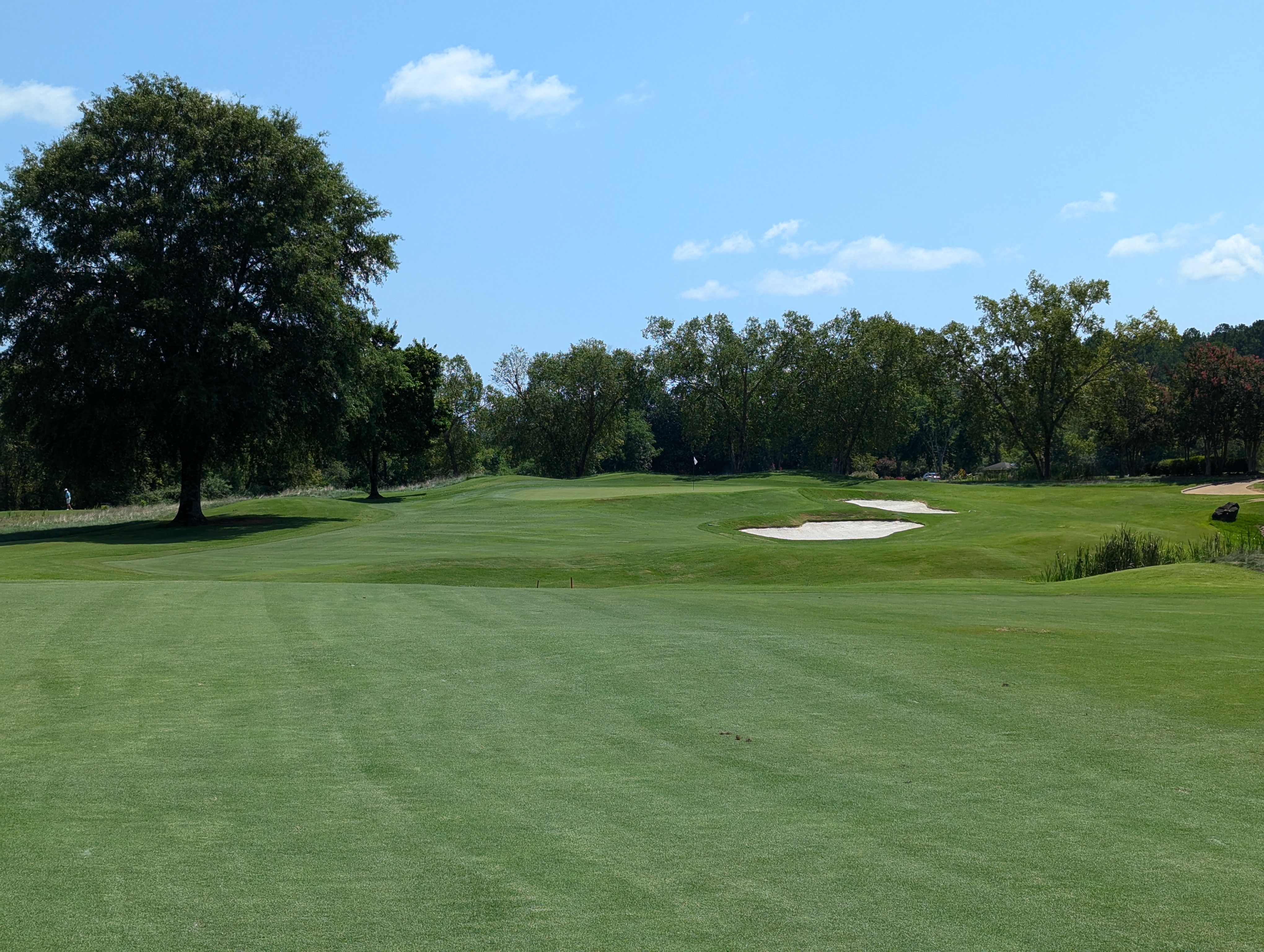 The approach shot at the third hole at Council Fire Golf Club