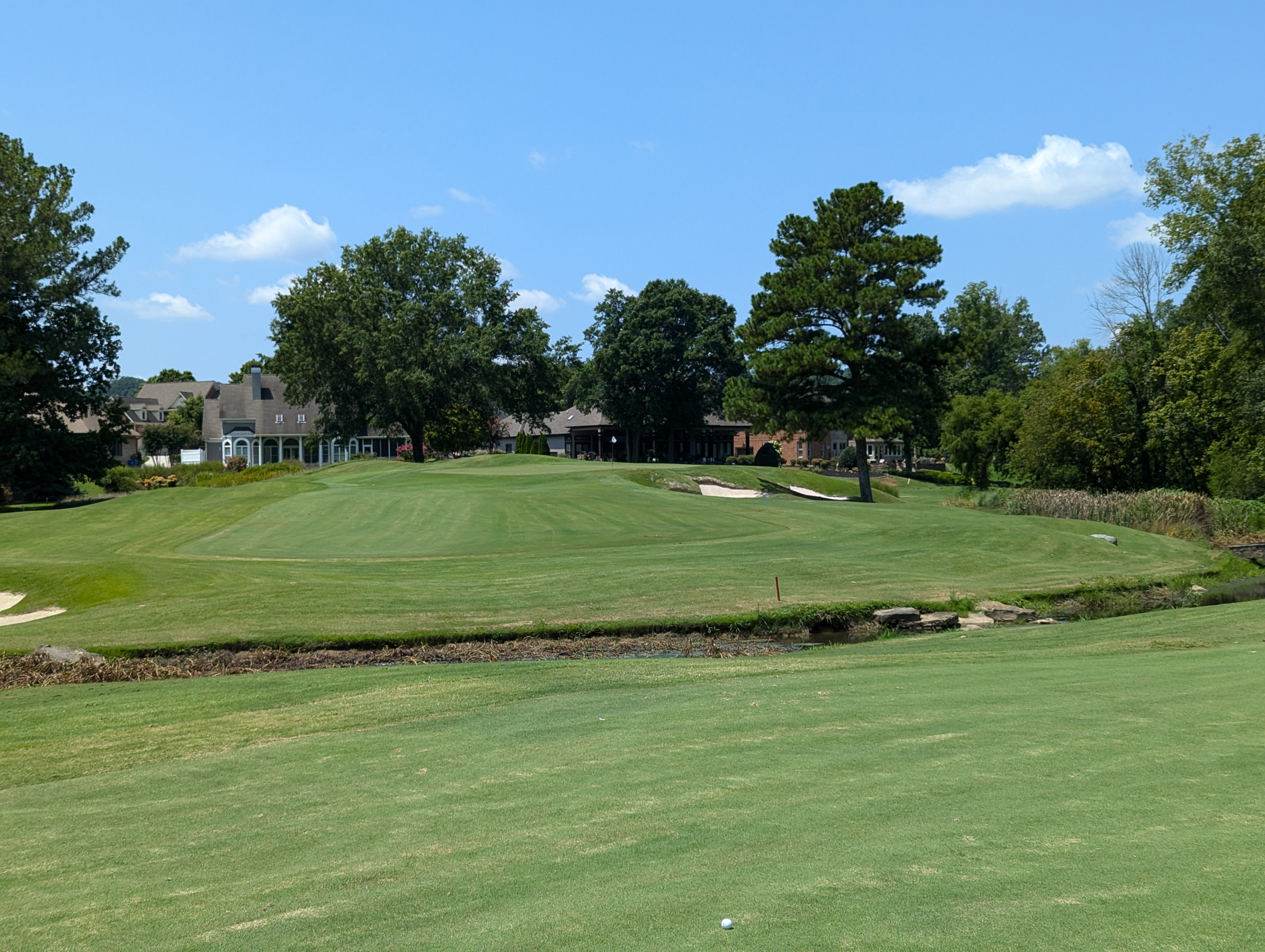The approach at the sixth hole at Council Fire Golf Club