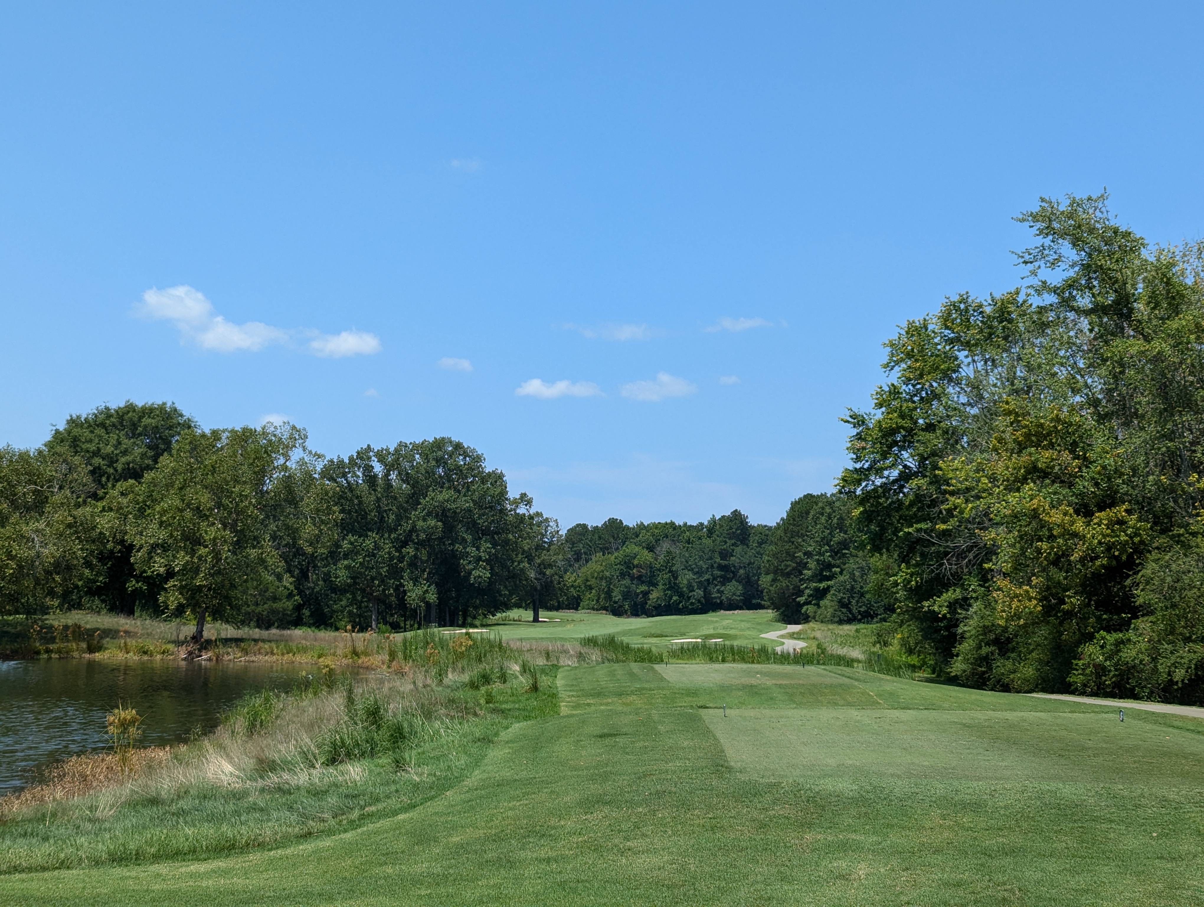 The tee shot at the sixth hole at Council Fire Golf Club