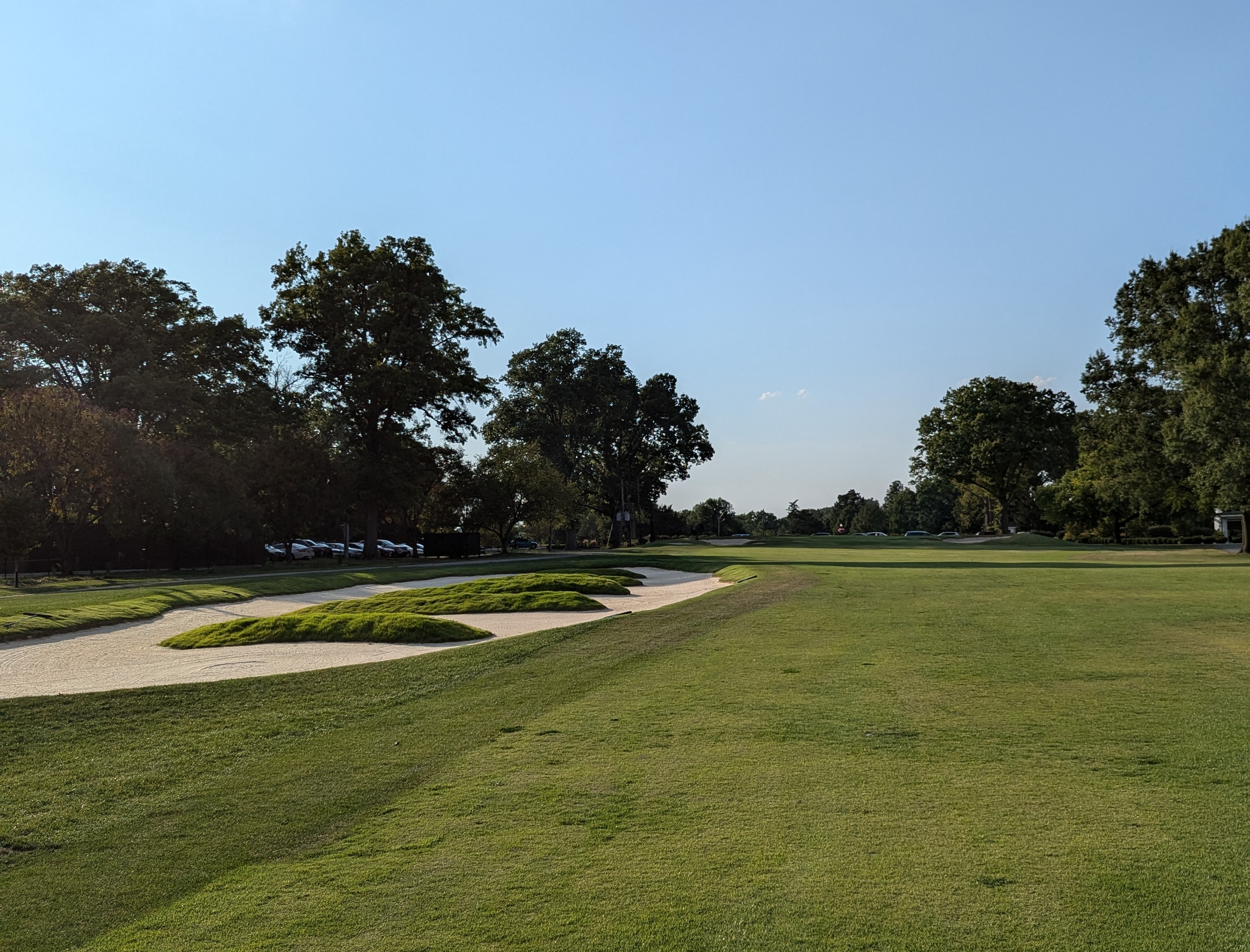 The approach shot at the eighteenth hole at Big Spring Country Club