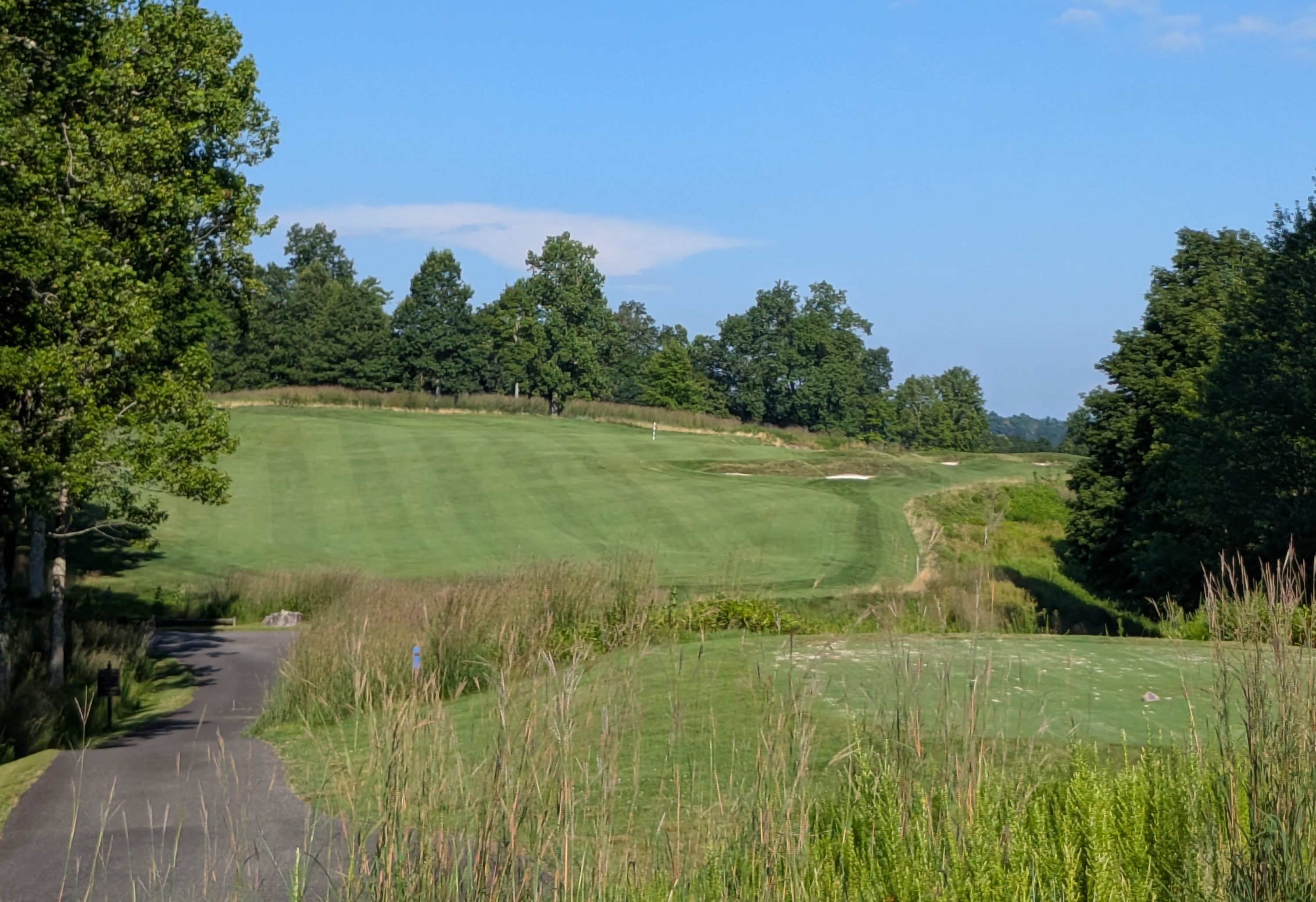 The first hole at the Highland Course at Primland