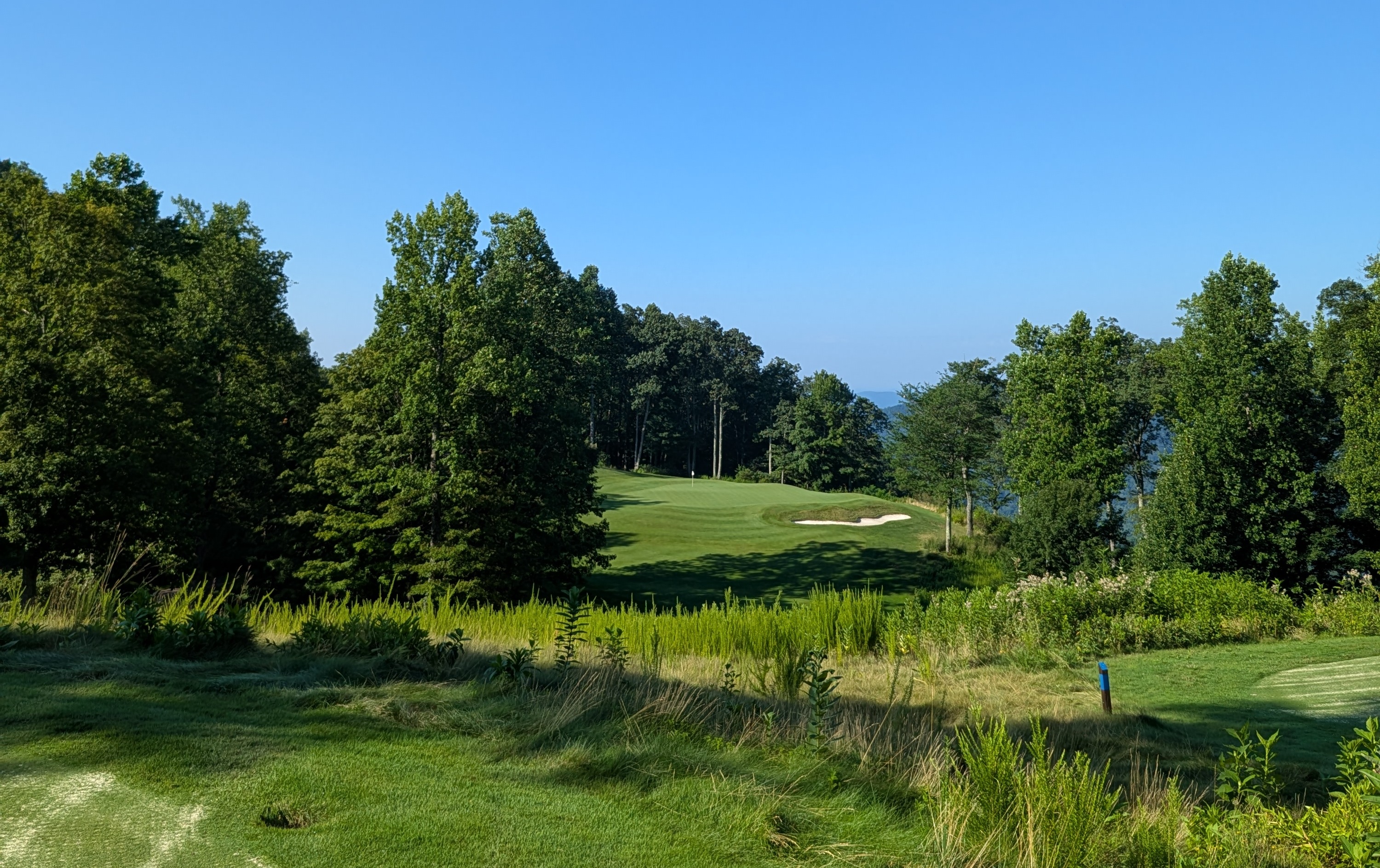 The second hole at the Highland Course at Primland