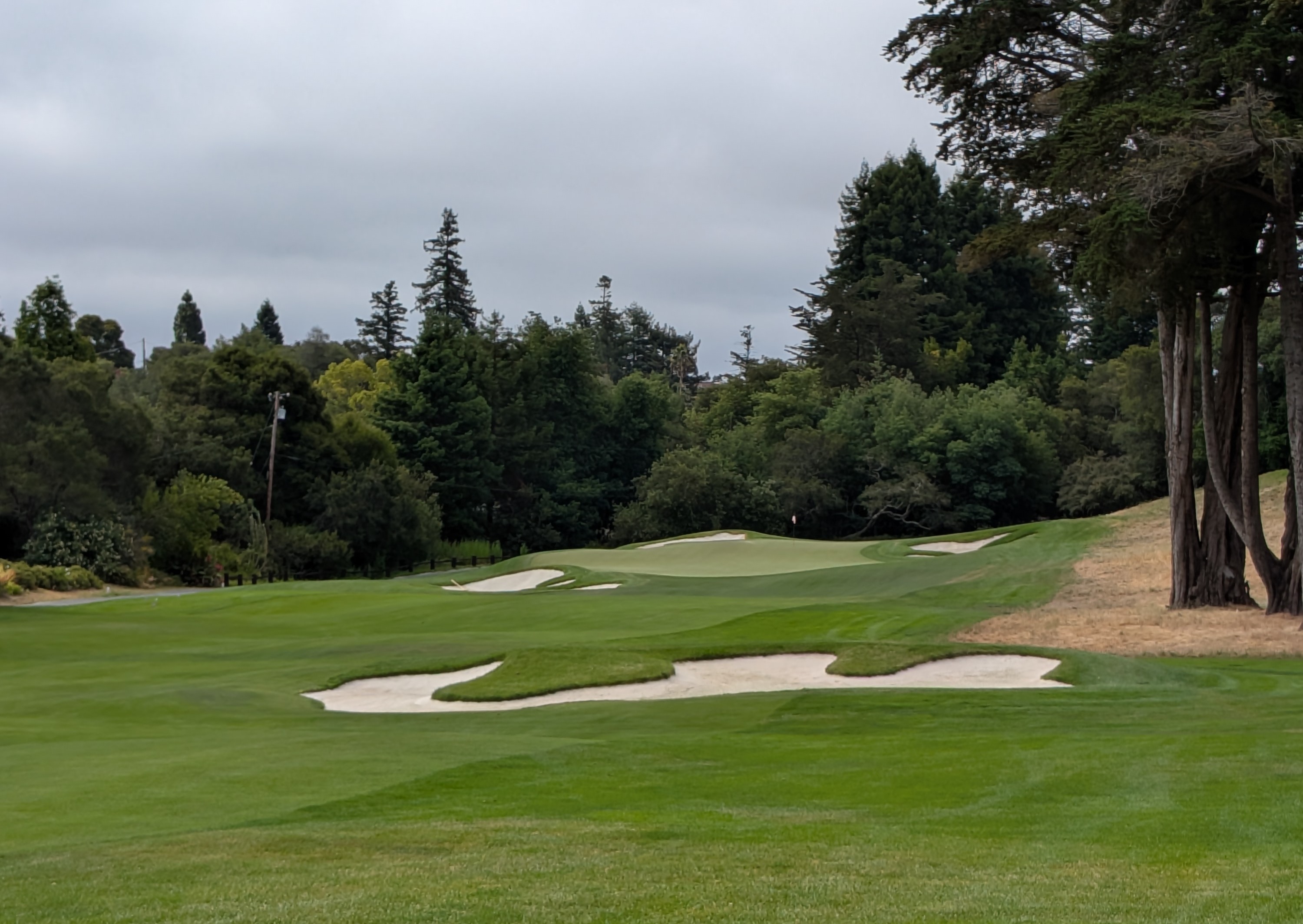 The second hole at Pasatiempo Golf Club