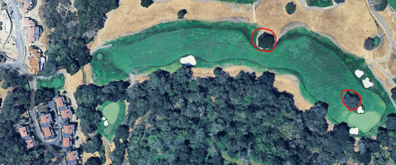 The third hole at Mayacama Golf Club